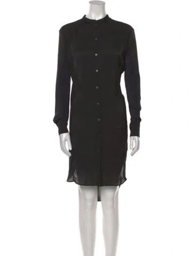 Pre-owned Acne Studios Mock Neck Midi Length Dress In Black