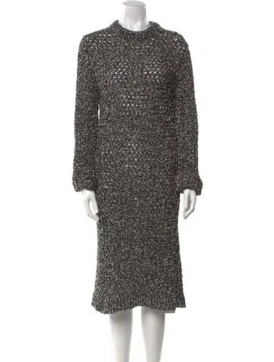 Pre-owned Acne Studios Mock Neck Midi Length Dress W/ Tags In Black