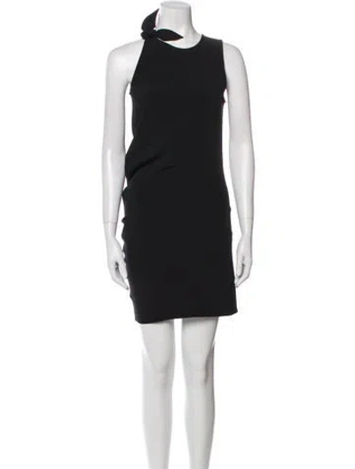 Pre-owned Acne Studios Mock Neck Mini Dress In Black