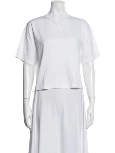 Pre-owned Acne Studios Mock Neck Short Sleeve Top In White