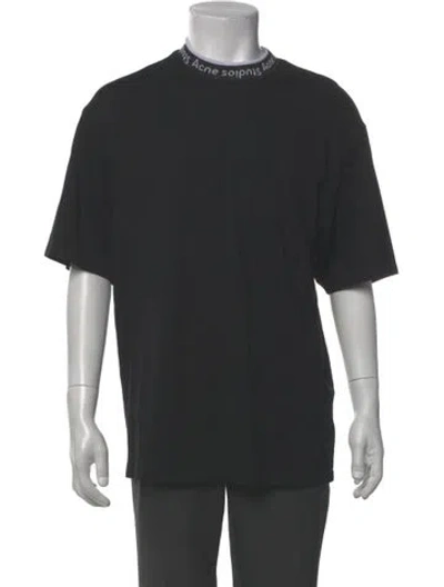 Pre-owned Acne Studios Mock Neck Short Sleeve T-shirt In Black