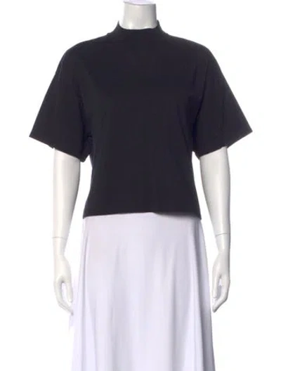 Pre-owned Acne Studios Mock Neck Short Sleeve T-shirt In Blue