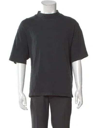 Pre-owned Acne Studios Mock Neck Short Sleeve T-shirt In Gray