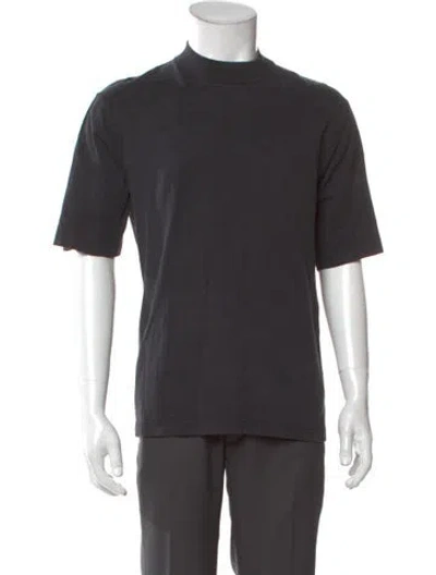 Pre-owned Acne Studios Mock Neck Short Sleeve T-shirt In Gray
