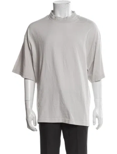 Pre-owned Acne Studios Mock Neck Short Sleeve T-shirt In Gray