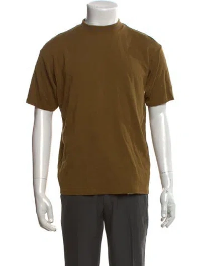 Pre-owned Acne Studios Mock Neck Short Sleeve T-shirt In Green