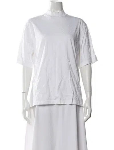 Pre-owned Acne Studios Mock Neck Short Sleeve T-shirt In Neutral
