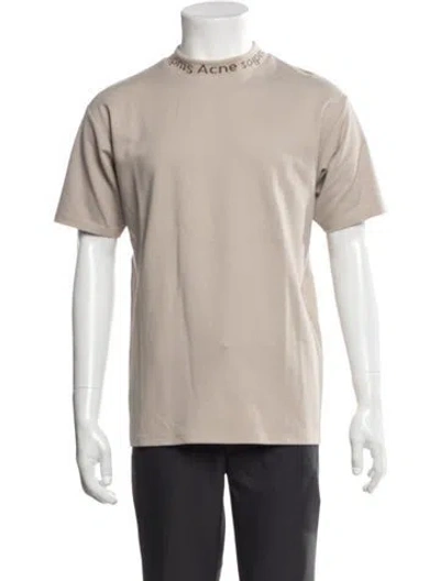 Pre-owned Acne Studios Mock Neck Short Sleeve T-shirt In Neutrals