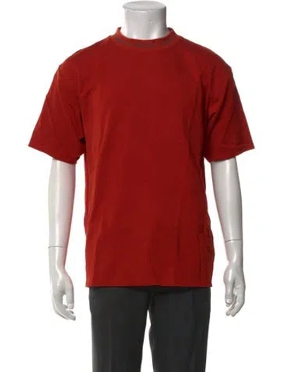 Pre-owned Acne Studios Mock Neck Short Sleeve T-shirt In Orange