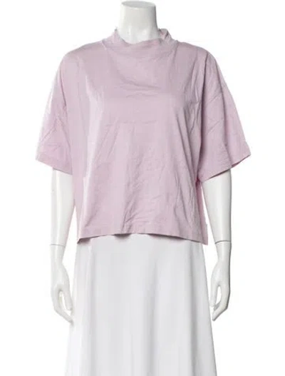 Pre-owned Acne Studios Mock Neck Short Sleeve T-shirt In Pink