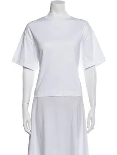 Pre-owned Acne Studios Mock Neck Short Sleeve T-shirt W/ Tags In White