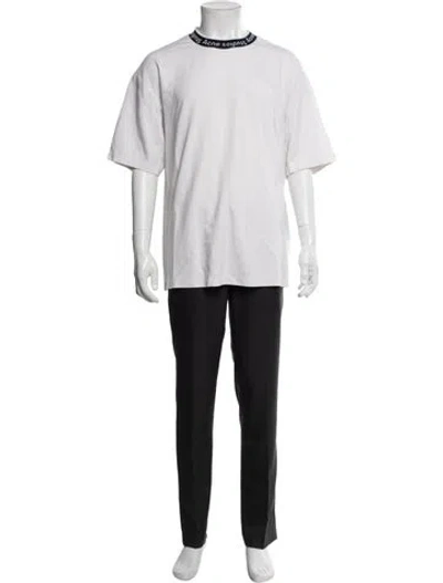 Pre-owned Acne Studios Mock Neck Short Sleeve T-shirt In White