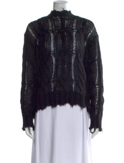 Pre-owned Acne Studios Mock Neck Sweater In Black