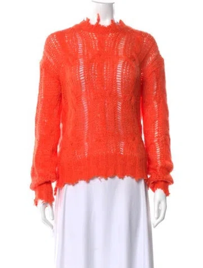 Pre-owned Acne Studios Mock Neck Sweater In Orange