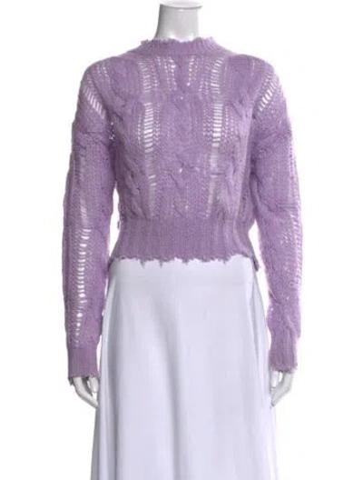 Pre-owned Acne Studios Mock Neck Sweater In Purple