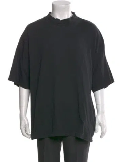 Pre-owned Acne Studios Mock Neck Three-quarter Sleeve T-shirt In Black