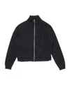 Acne Studios Mock-neck Zip-up Sweatshirt In Black