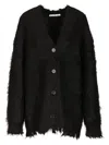 Acne Studios Mohair And Wool Cardigan Knitwear Black In Black