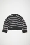 Acne Studios Mohair Blend Jumper In Dark Grey Melange,multi