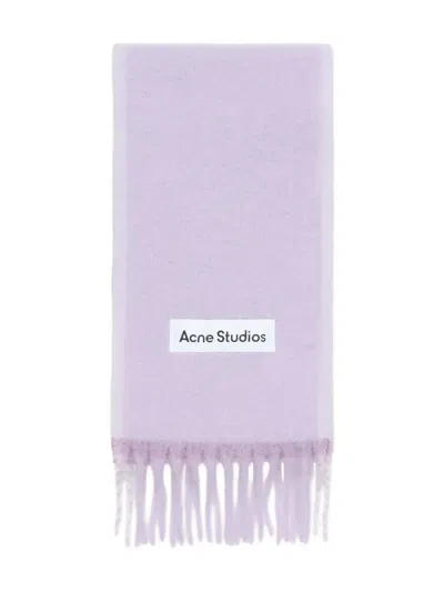 Acne Studios Mohair-blend Scarf In Purple