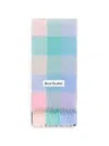 Acne Studios Mohair Check Scarf In Blue