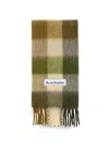 Acne Studios Mohair Check Scarf In Green