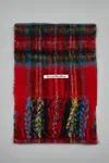 Acne Studios Mohair Check Scarf In Multi