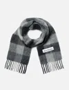 Acne Studios Mohair Checked Scarf In Gray