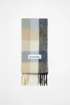 Acne Studios Checked Alpaca And Wool-blend Scarf In Blue,beige,black