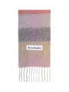 Acne Studios Mohair Checked Scarf Fuchsia/lilac/pink