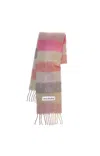 Acne Studios Mohair Checked Scarf In Multi
