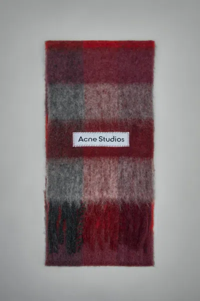 ACNE STUDIOS MOHAIR CHECKED SCARF