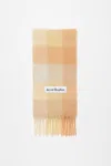 Acne Studios Mohair Checked Scarf In Peach,white,beige