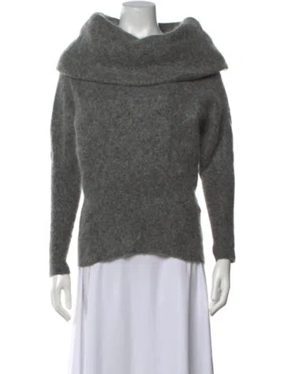Pre-owned Acne Studios Mohair Cowl Neck Sweater In Grey
