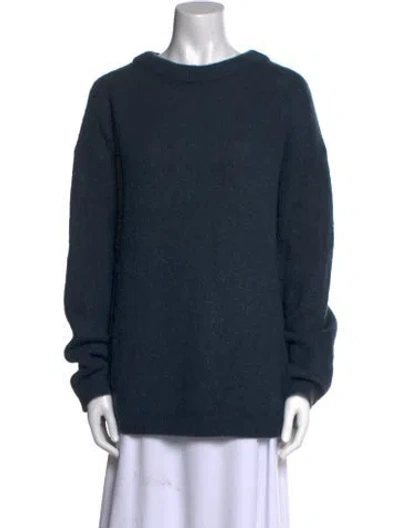 Pre-owned Acne Studios Mohair Crew Neck Sweater In Blue
