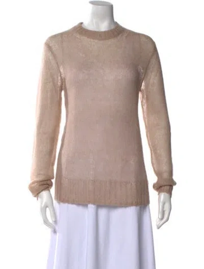 Pre-owned Acne Studios Mohair Crew Neck Sweater In Neutral