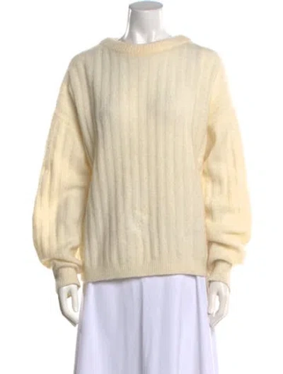 Pre-owned Acne Studios Mohair Crew Neck Sweater In Neutral