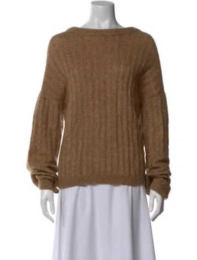 Pre-owned Acne Studios Mohair Crew Neck Sweater In Neutral