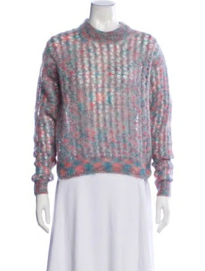 Pre-owned Acne Studios Mohair Crew Neck Sweater In Pink