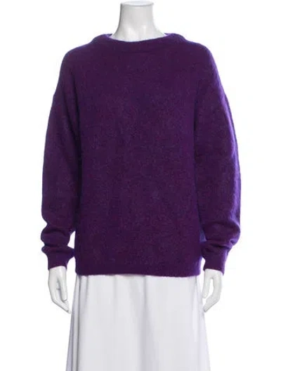 Pre-owned Acne Studios Mohair Crew Neck Sweater In Purple