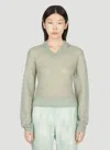 Acne Studios Mohair Knit Sweater In Green