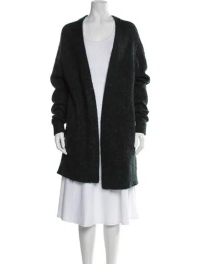 Pre-owned Acne Studios Mohair Open Front Sweater In Black