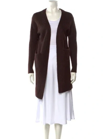 Pre-owned Acne Studios Mohair Open Front Sweater In Brown