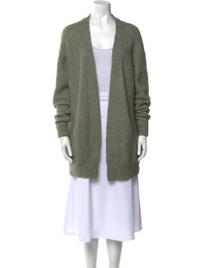 Pre-owned Acne Studios Mohair Open Front Sweater In Green