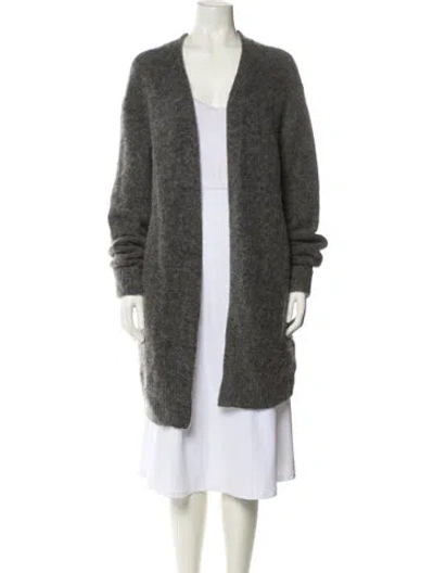 Pre-owned Acne Studios Mohair Open Front Sweater In Green