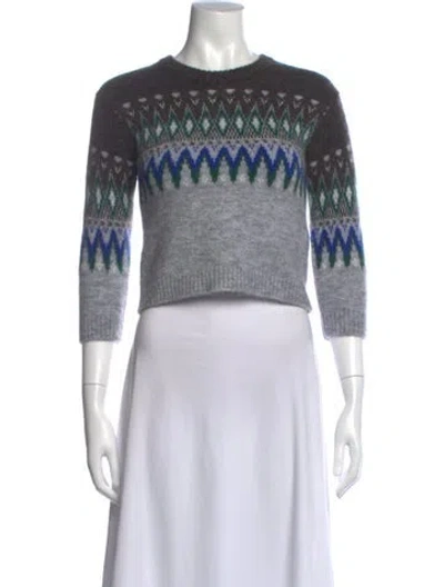 Pre-owned Acne Studios Mohair Patterned Sweater In Multi