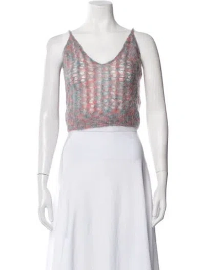 Pre-owned Acne Studios Mohair Patterned Sweater In Neutrals