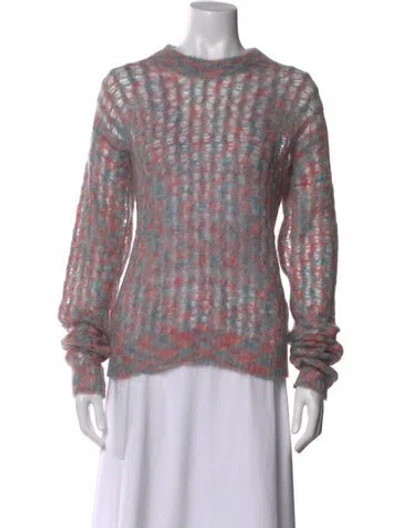 Pre-owned Acne Studios Mohair Patterned Sweater In Pink