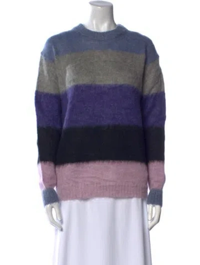 Pre-owned Acne Studios Mohair Striped Sweater In Blue
