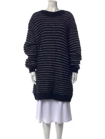 Pre-owned Acne Studios Mohair Striped Sweater In Blue